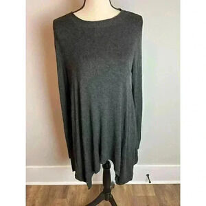 Eileen Fisher NWOT High Low Midi Dress Long Sleeve Sweater Dress Women's S
